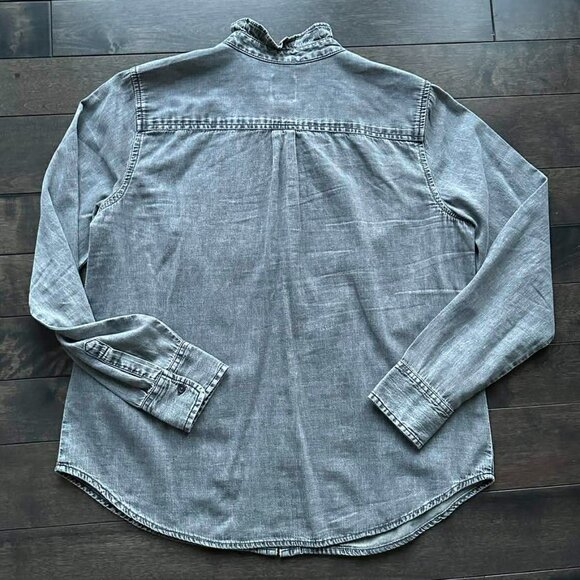Gap Rhinestone Button Denim Shirt - Picture 3 of 3